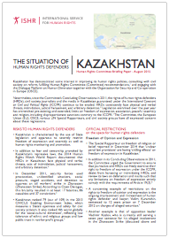 Image of briefing paper on the situation of human rights defenders in Kazakhstan